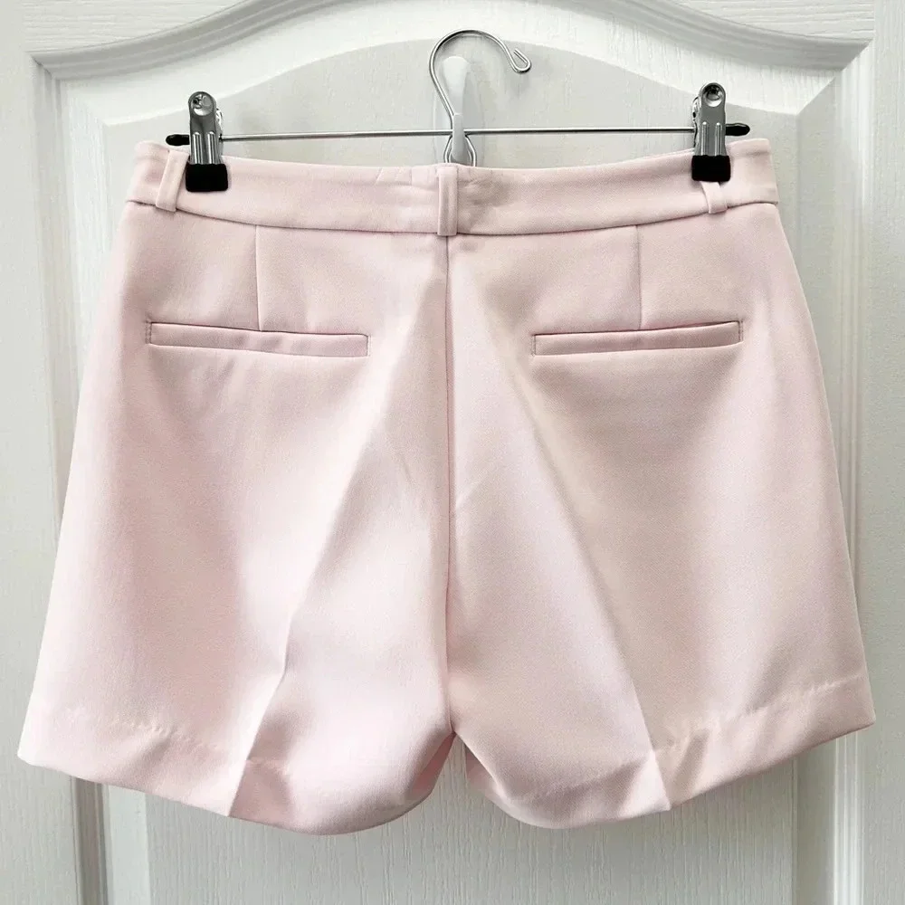Banana Republic Tailored Shorts  Stretch Crepe Blush Pink Size 0 NWT - Picture 7 of 16